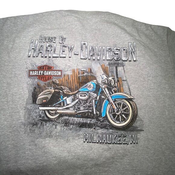 Harley-Davidson Milwaukee WI Gray Graphic T-Shirt XL - Picture 8 of 9